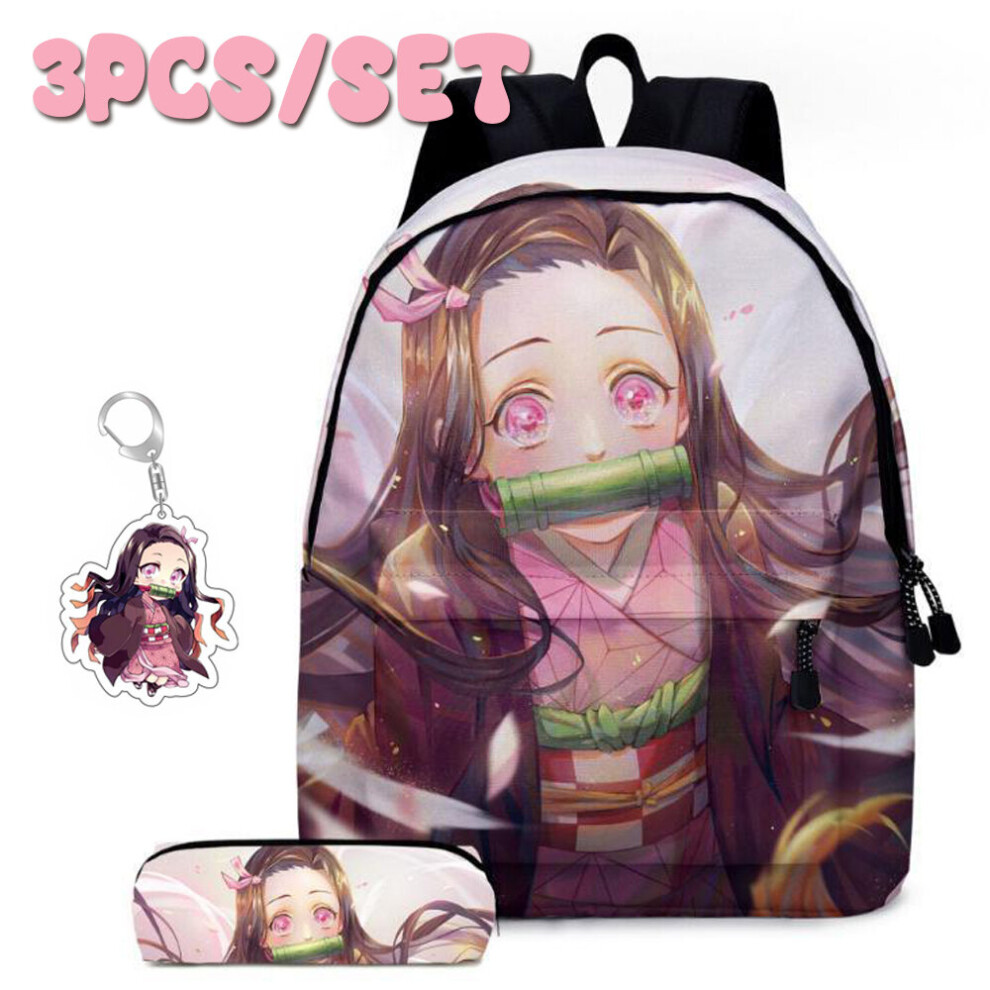 Aoma (#02) Demon Slayer Nezuko Backpack With Pencil Case Keychain