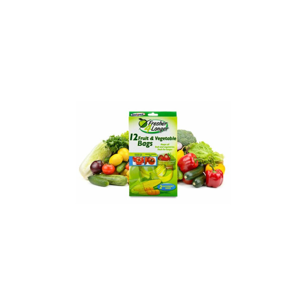 Sales Today Interior Fruit & Vegetable Bags Fresher 4 Longer 2 Different Sized Bags