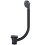 SPARES2GO Clicker Bath Waste Plug 40mm 1.5" Combination Click Clack Overflow (Black) 1