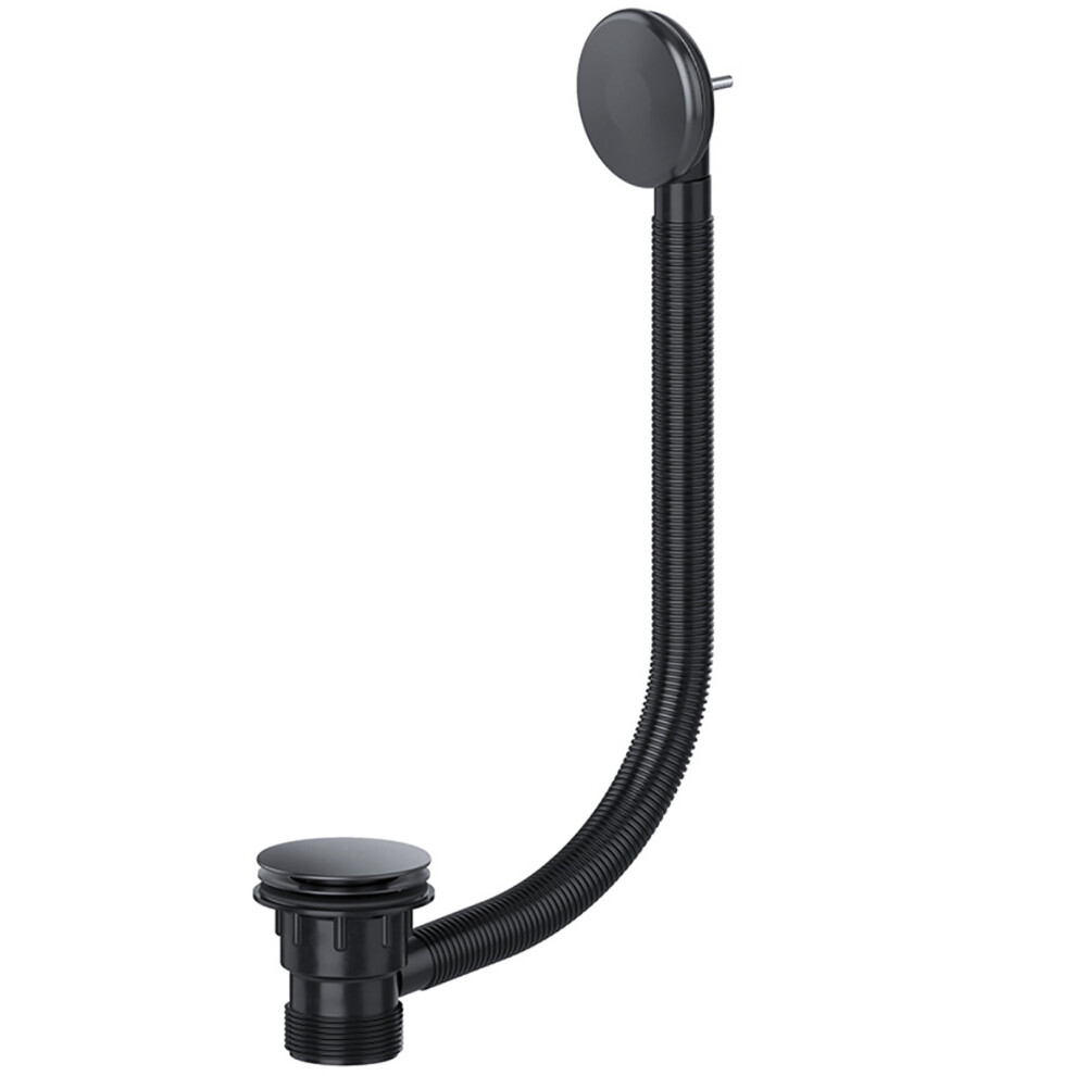 Spares2go Clicker Bath Waste Plug 40Mm 1.5" Combination Click Clack Overflow (Black) Black