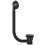 SPARES2GO Clicker Bath Waste Plug 40mm 1.5" Combination Click Clack Overflow (Black) 9