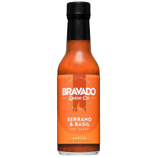 Medium Chilli Sauce Serrano & Basil Table Condiment Bravado Spiced