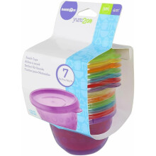 Pack Of 7 Multi Colour Baby Food Storage Containers With Lid