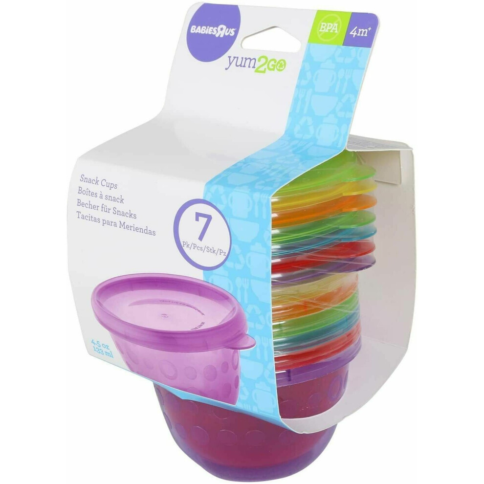 Pack Of 7 Multi Colour Baby Food Storage Containers With Lid