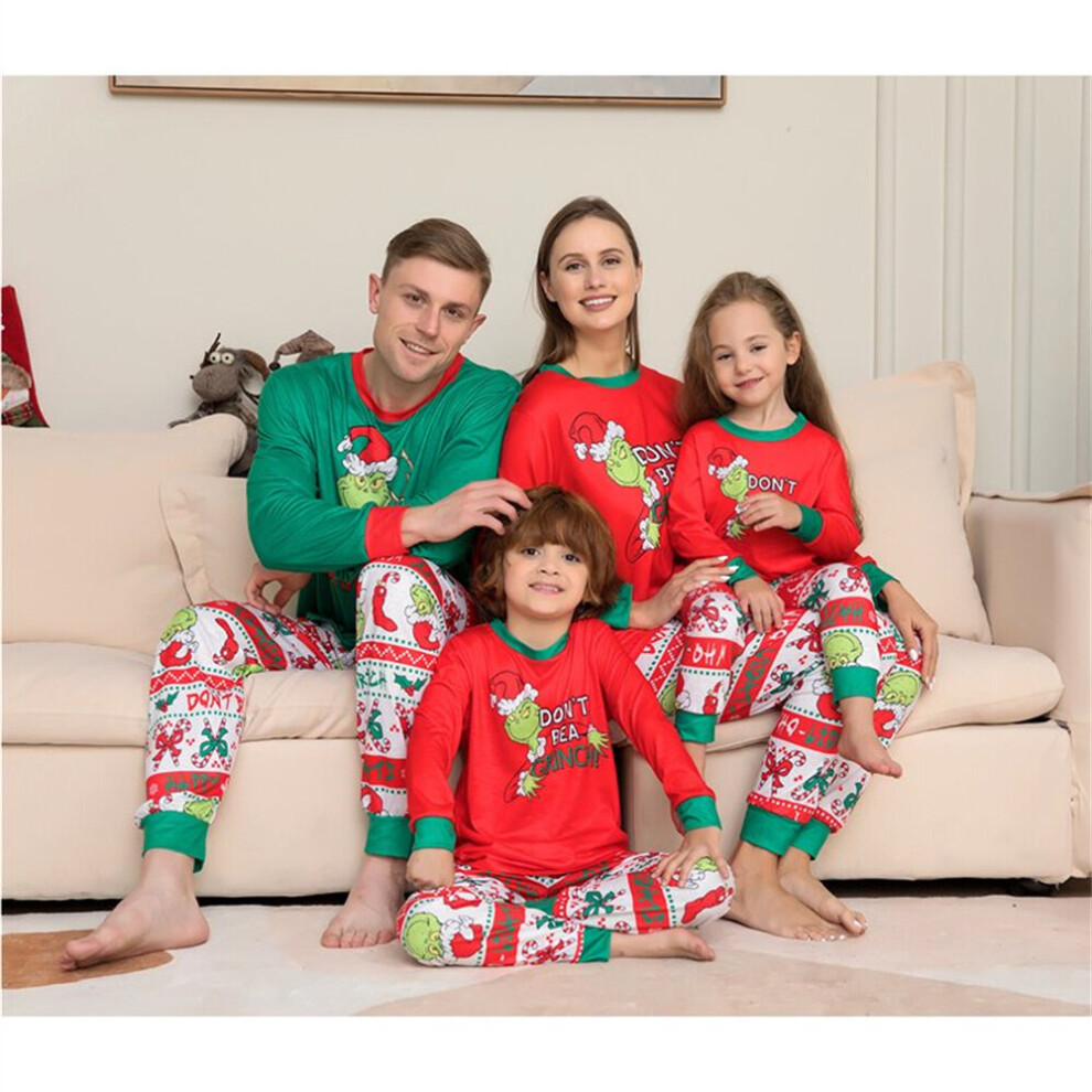 Dad, XXL) Grinch Christmas pajamas For Family, Holiday PJs for
