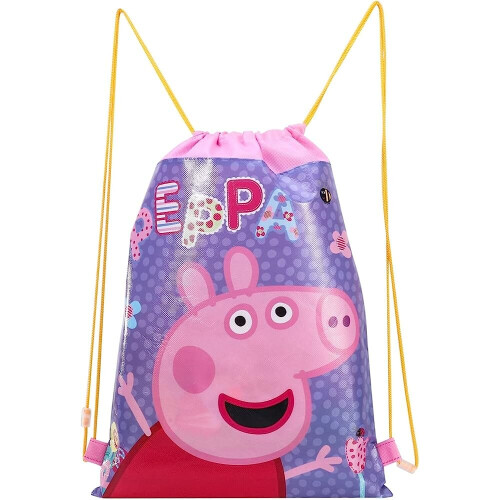 Peppa Pull String Childrens P.E Gym Shoe Swimming Kit Pig Character ...