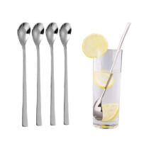 Pack Of 8 Stainless Steel Long Handle Soda Spoons