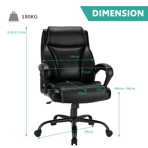 Casart Executive Chair Ergonomic Leather Computer Chair 180KG Weight Capacity 1