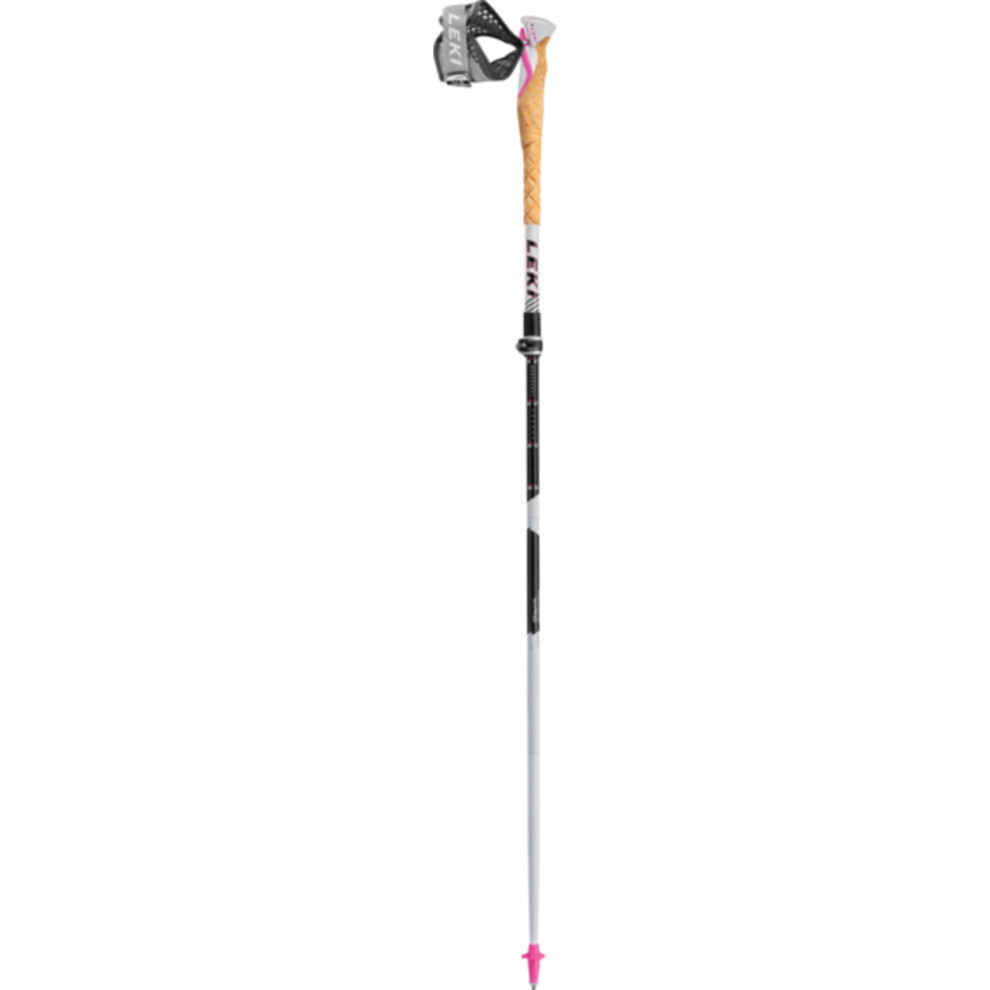 Leki MCT Vario TA Women's Trekking Poles, White/Black/Rhodamine Red - One Size