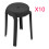 Living And Home 10PCS Plastic Stackable Round Stools 1