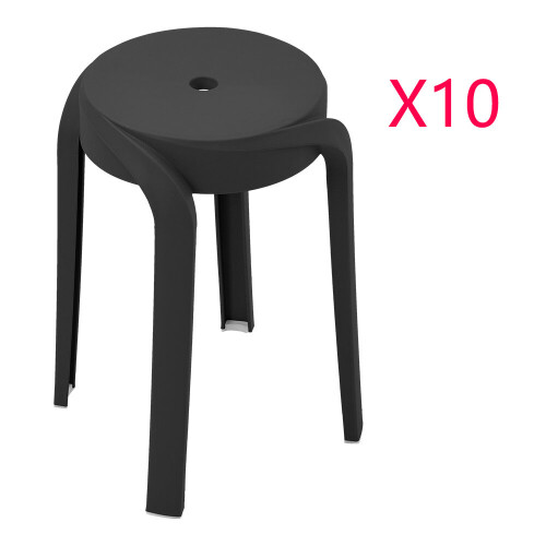 Living And Home 10PCS Plastic Stackable Round Stools
