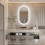 (1000x500mm) Illuminated Oval Backlit Wall Led Bathroom Mirror 6