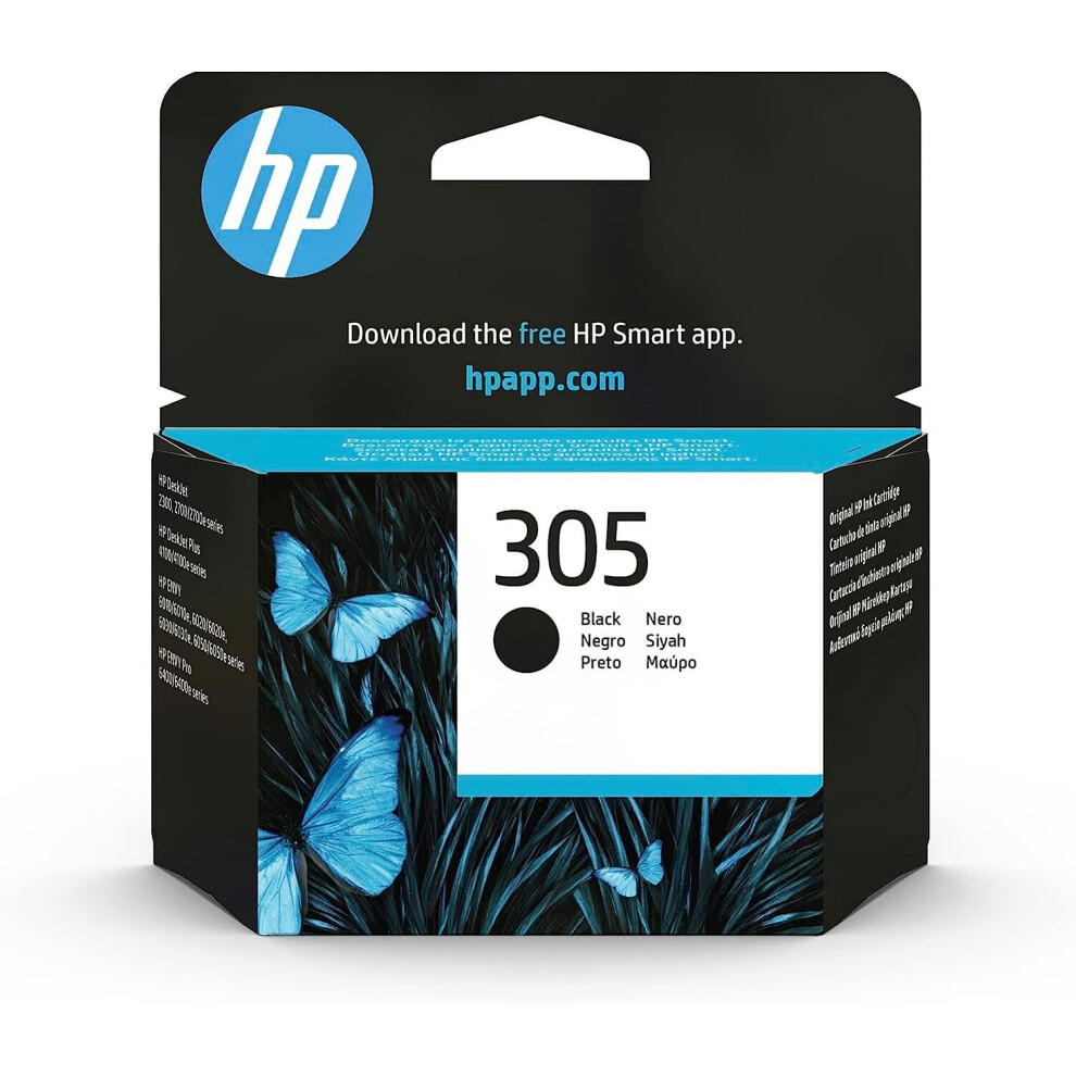 HP 3YM61AE 305 Original Ink Cartridge, Black, (Pack of 1)