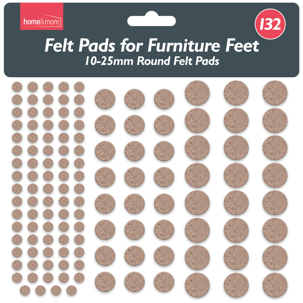 132 Felt Pads Self Adhesive Furniture Chair Legs Scratch Protectors