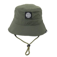 (Green) Stoneisland Bucket Hat Wind Fast Dry Adjustable Drawcord Summer Outdoor  Sunshade