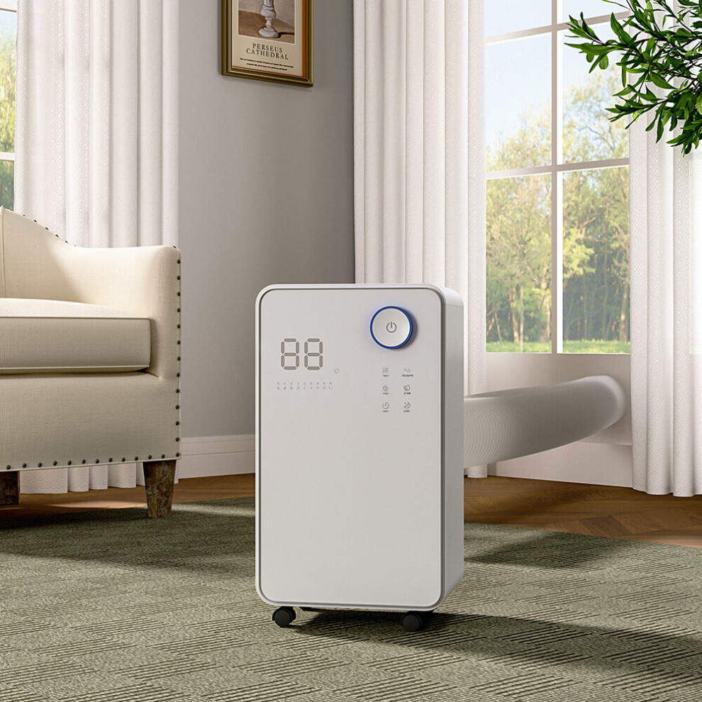 16L Dehumidifier with Wheels, 24 hours Timer, Control Panel, Low Noise, Phone Control by WiFi