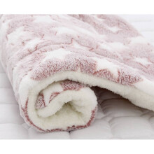(Pink Star, 61*41cm) Warm Pet Blanket Pad Beds Cartoon Pattern Antislip Cats Dogs House Lamb Fleece
