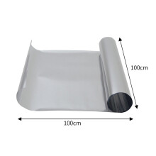 ( 100(L)x100(W)cm) Silver Blackout Window Film One Way Mirror Reflective Privacy Sticky Glass