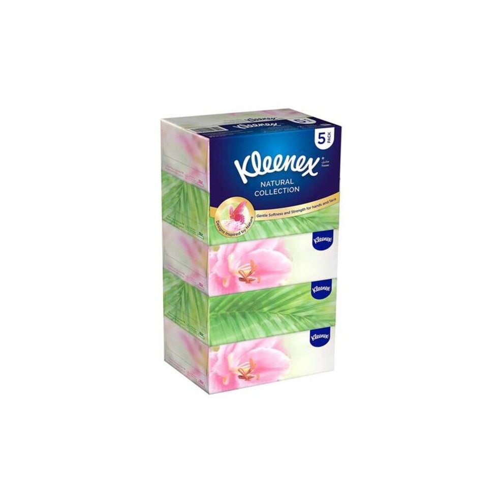 Kleenex Natural Collection Facial Tissue 170 Sheets Pack of 5