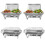 4 pack Chafing Dish Buffet Set Chafers 8QT with 2 Pans for parties 1