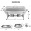 4 pack Chafing Dish Buffet Set Chafers 8QT with 2 Pans for parties 2