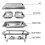 4 pack Chafing Dish Buffet Set Chafers 8QT with 2 Pans for parties 3