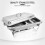 4 pack Chafing Dish Buffet Set Chafers 8QT with 2 Pans for parties 6