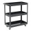 Living And Home 3 Tier Roller Tool Storage Heavy Duty Workshop Garage Trolley Cart Shelf Black 1