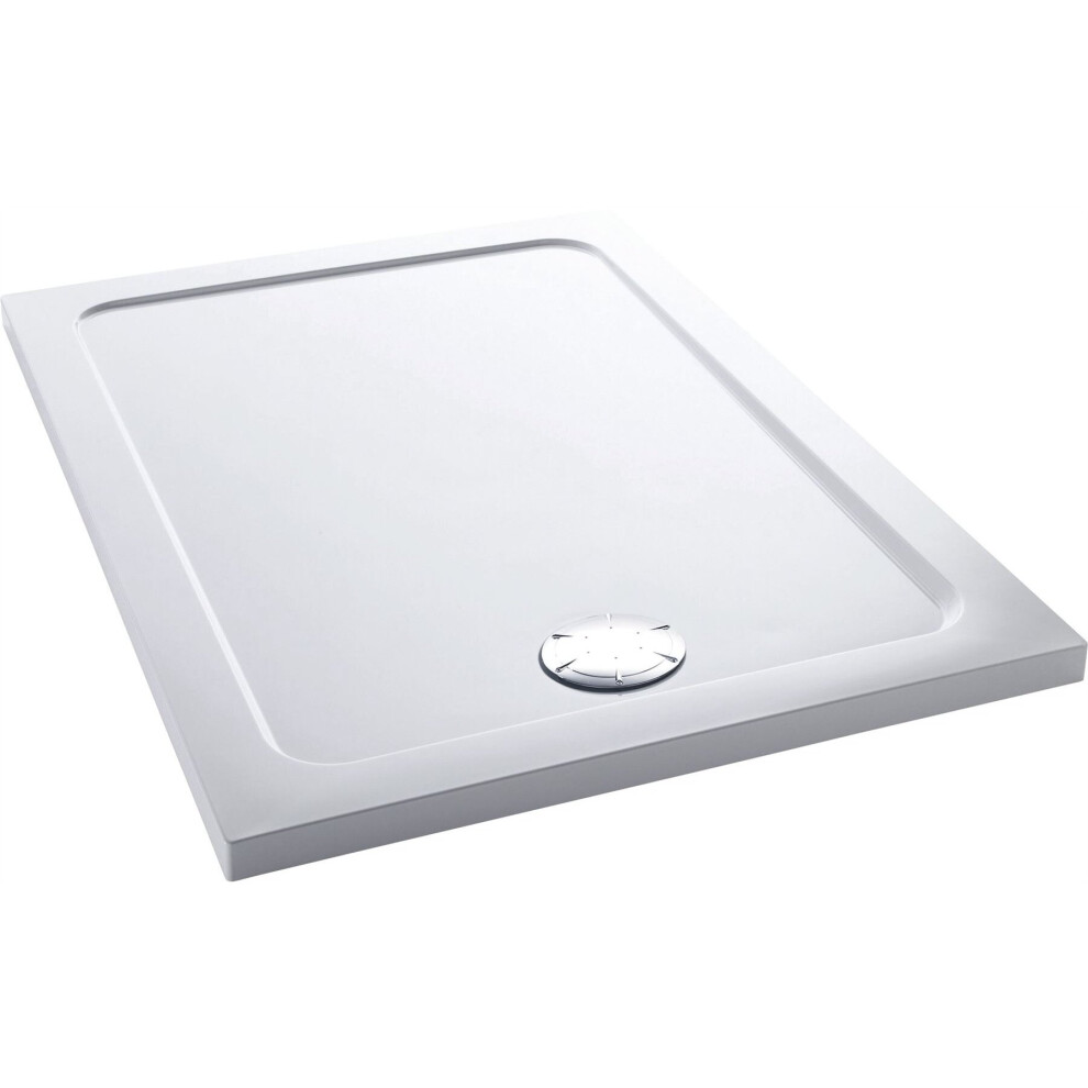 Mira Flight Shower Tray Low Profile Acrylic Stone Rectangular & Waste 1200x760mm