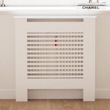 (S(78 x 19X100cm), Horizontal) 100cm Tall Radiator Cover Modern Cabinet MDF Slats Wood Grill