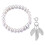 Philip Jones Jewellery Freshwater Baroque Pearl Bracelet with Feathers Charm 1