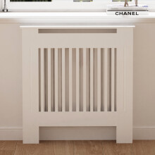 (S(78 x 19X100cm), Vertical) 100cm Tall Radiator Cover Modern Cabinet MDF Slats Wood Grill