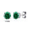 Philip Jones Jewellery Sterling Silver May (Emerald) Birthstone Earrings Created with Zircondia Crystals 7