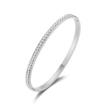 Channel Set Bangle Created with Zircondia Crystals