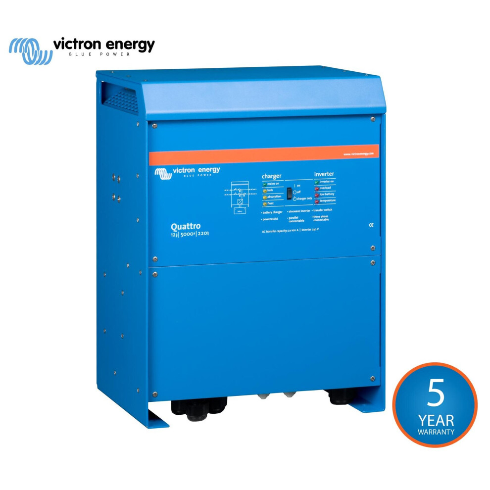 Victron Quattro 5000Va 12V230v Pure Sine Wave Inverter 22Amp Battery Charger 8719076024118