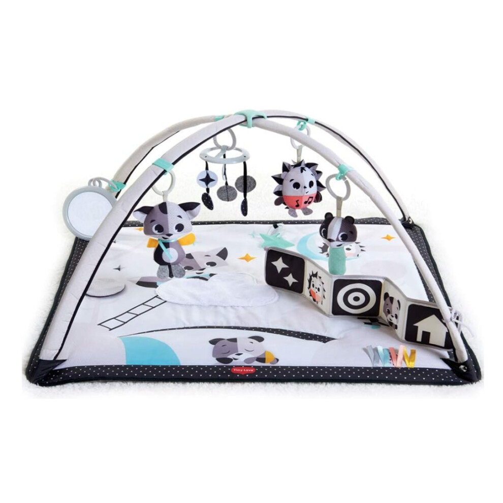 Tiny Love & Gymini, 2-In-1 Musical Baby Play Mat, 0+ Mont Black/White