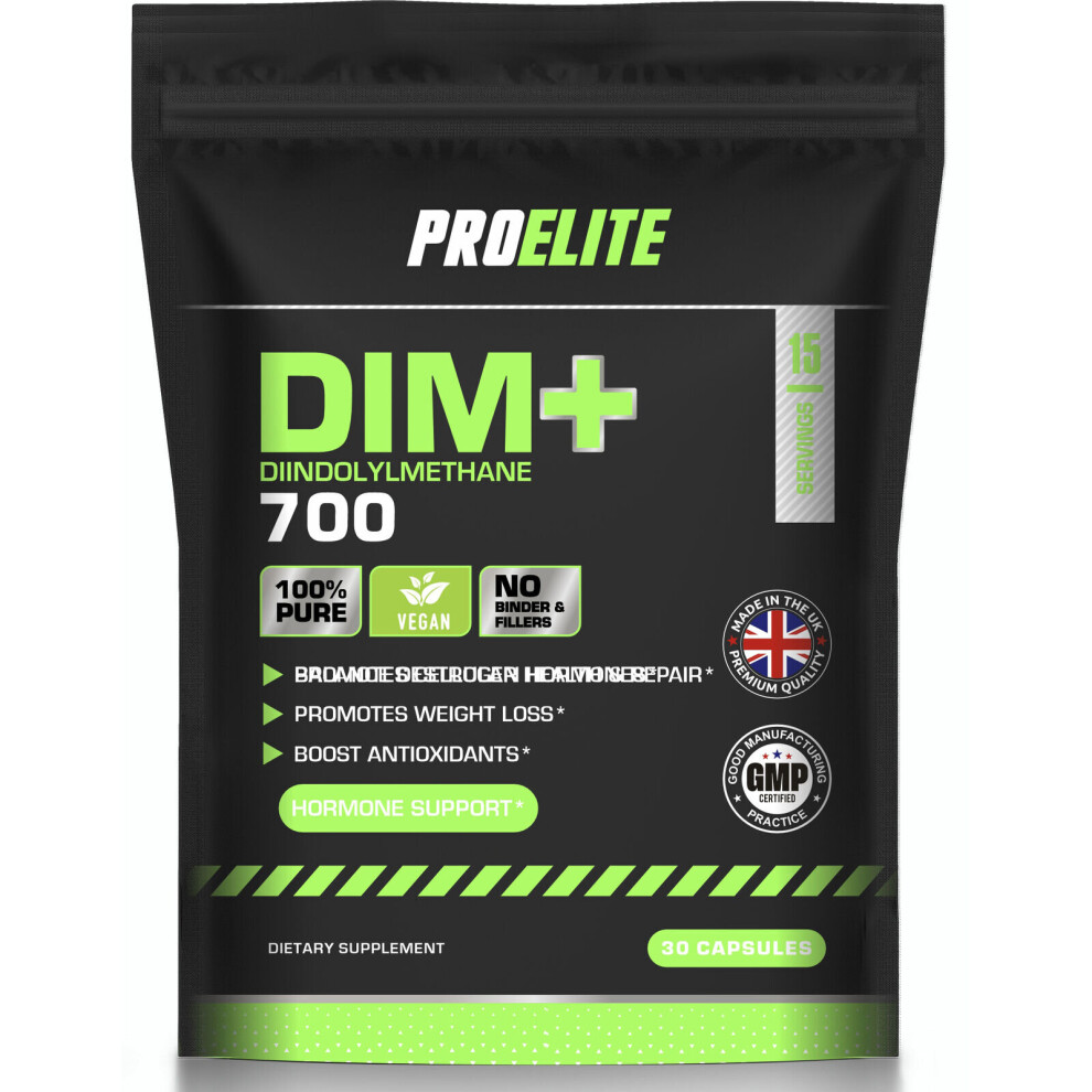 (30 Capsules) Diindolylmethane DIM 700mg Estrogen Blocker Vegan