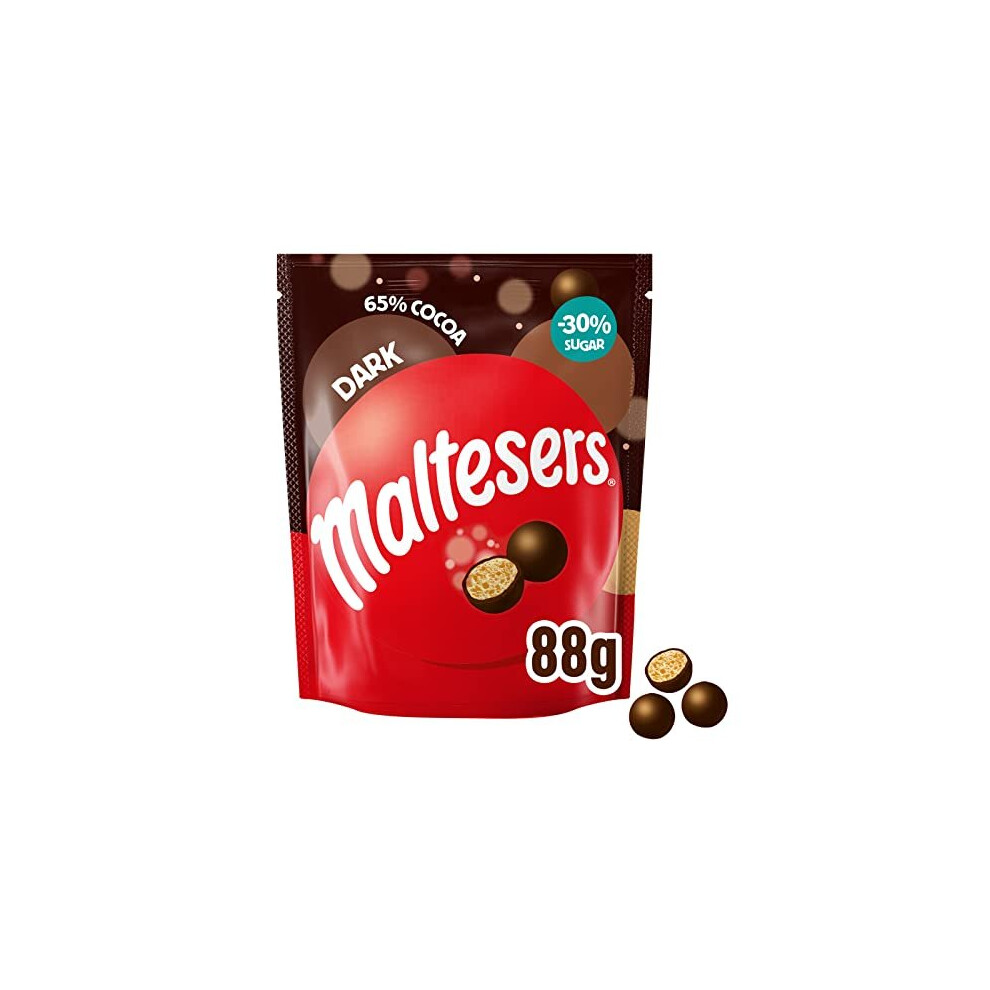 Maltesers Dark Chocolate & Honeycomb Bites 65% Cocoa Pouch Bag 88g