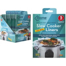 5 Pack Slow Cooker Liners 6.5 Litres 33cm x 53.3cm