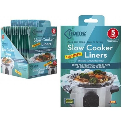 5 Pack Slow Cooker Liners 6.5 Litres 33cm x 53.3cm
