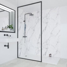 Linda Barker Wall Panel Calacatta Marble Hydrolock Tongue & Groove 2400 x 1200mm- ML3460SHRHLTG17