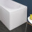 1700mm P Shaped LH Shower Bath Glass Screen Front End Panel Acrylic Bathroom 6
