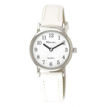 Ravel Womens Classic Strap Watch White-Silver Watch