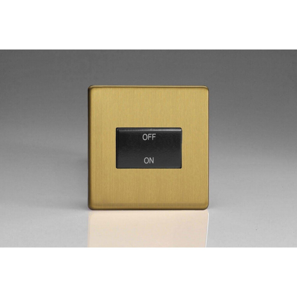 Varilight Fan Isolator Switch - Black Brushed Brass 5021575761474