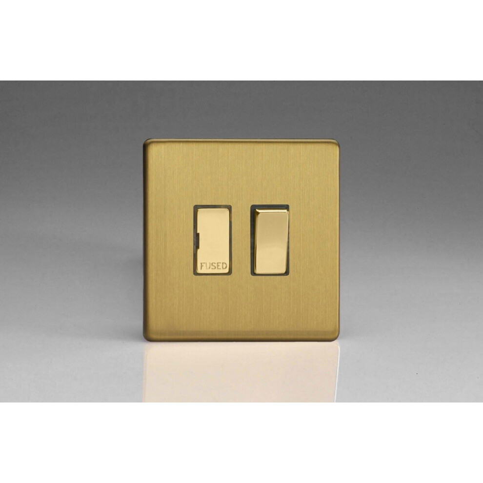 Varilight 13A Fused Spur - Brushed Brass 5021575761603