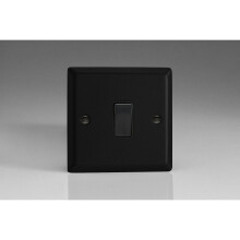 Varilight 1 Gang Intermediate Rocker Light Switch - Matt Black