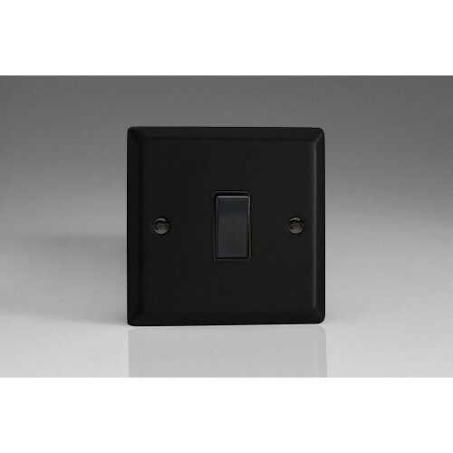 Varilight 1 Gang Intermediate Rocker Light Switch - Matt Black