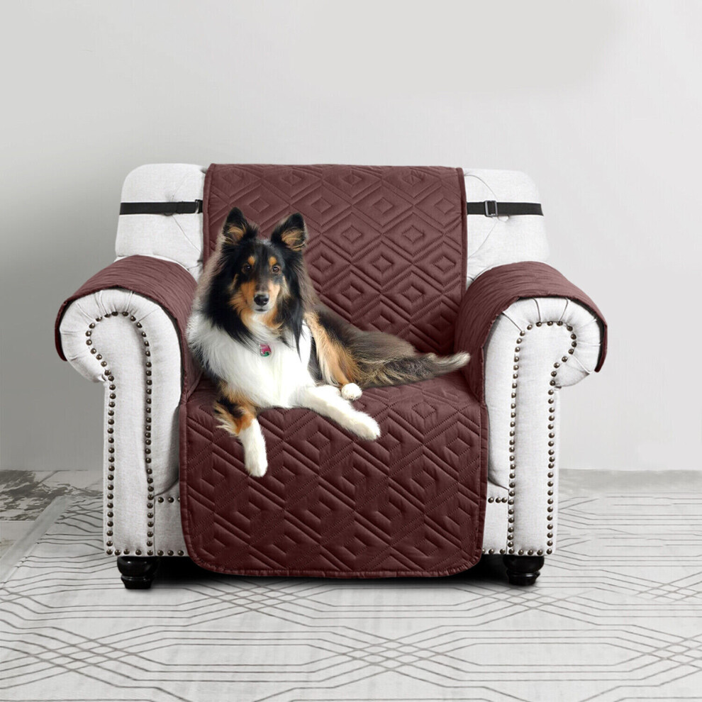 (1 Seater) Soft Pet Sofa Furniture Covers Brown 1 2 3 Seater
