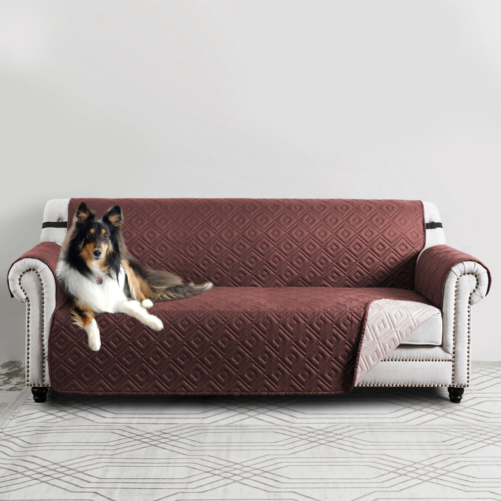 (3 Seater) Soft Pet Sofa Furniture Covers Brown 1 2 3 Seater