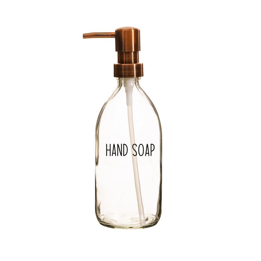 Hand Soap Dispenser Pump Clear Refillable Glass Bottle Sass & Belle